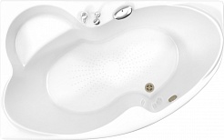 BellSan Акриловая ванна Индиго 168x110 R белая/бронза – фотография-1